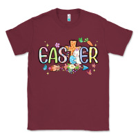 Burgundy easter cross with bunny Classic Tee - MaliasSmallBusiness