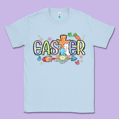 Easter Cross With Bunny Classic Tee Designed By Maliassmallbusiness