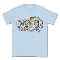 Dusty Blue easter cross with bunny Classic Tee - MaliasSmallBusiness