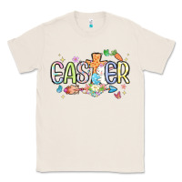 Natural easter cross with bunny Classic Tee - MaliasSmallBusiness