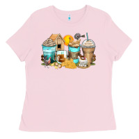 Bubblegum Pink chicken coffee cups Ladies Tee - Zillion Design Studio