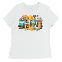 White chicken coffee cups Ladies Tee - Zillion Design Studio