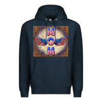 Navy American mom Premium Hoodie - TumblerDesignByShophia