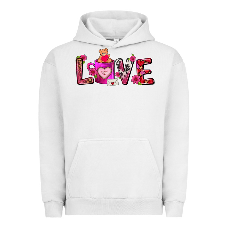Love Coffee Mug Valentines Day Urban Hoodie by FaDigitalArtStudio | Teevron