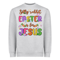 Heather Grey silly rabbit easter is for jesus Heavyweight Sweatshirt - MaliasSmallBusiness