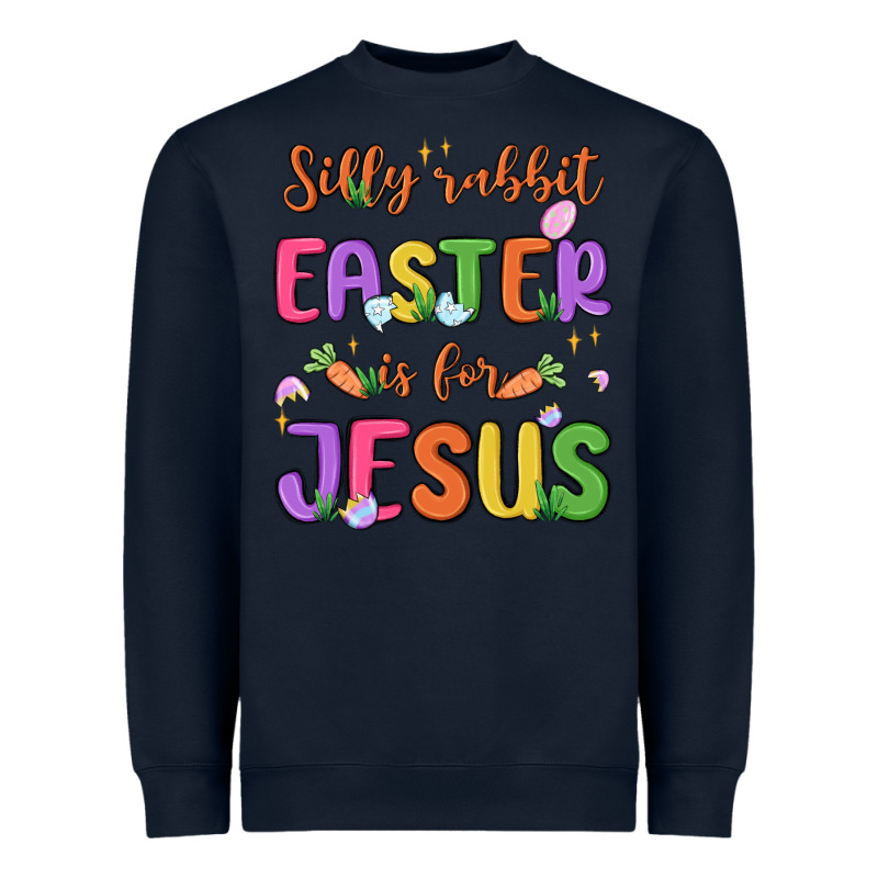 Silly Rabbit Easter Is For Jesus Heavyweight Sweatshirt by MaliasSmallBusiness | Teevron