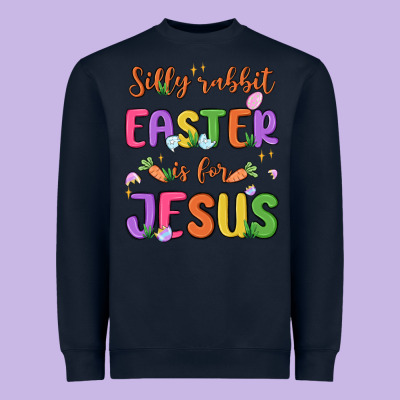 Silly Rabbit Easter Is For Jesus Heavyweight Sweatshirt Designed By Maliassmallbusiness