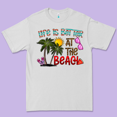 Life Is Better At The Beach Premium Tee Designed By Cowhidedigitalart