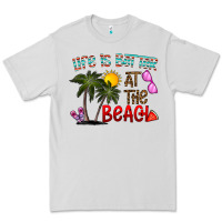 Dove Grey life is better at the beach Premium Tee - CowhideDigitalArt