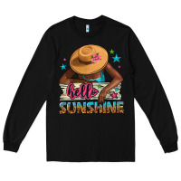 Black hello sunshine Long Sleeve Tee - NancyCooperArtShop