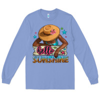 Colony Blue hello sunshine Long Sleeve Tee - NancyCooperArtShop