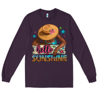 Plum hello sunshine Long Sleeve Tee - NancyCooperArtShop
