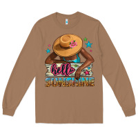 Toasted Coconut hello sunshine Long Sleeve Tee - NancyCooperArtShop