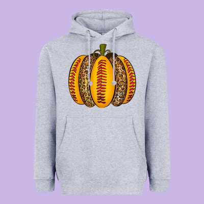Softball Pumpkin Heavyweight Hoodie Designed By Texasbilliewilder