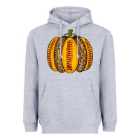 Heather Grey Softball Pumpkin Heavyweight Hoodie - texasbilliewilder
