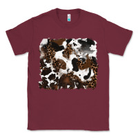 Burgundy leopard cowhide background Classic Tee - RanaPortraitStore