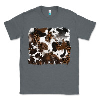 Charcoal Heather leopard cowhide background Classic Tee - RanaPortraitStore