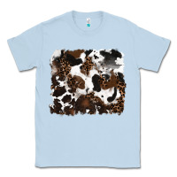 Dusty Blue leopard cowhide background Classic Tee - RanaPortraitStore
