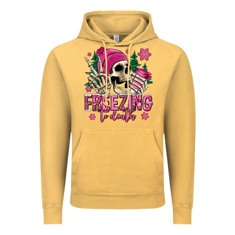 Freezing To Death Winter Skull Vintage Hoodie by Jasminsmagicworld | Teevron