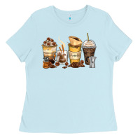 Baby Blue coffee cups Ladies Tee - Zillion Design Studio