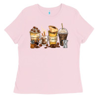 Bubblegum Pink coffee cups Ladies Tee - Zillion Design Studio
