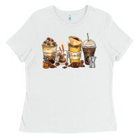 White coffee cups Ladies Tee - Zillion Design Studio