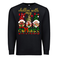 Black Chillin' with my gnomes Premium Sweatshirt - NancyCooperArtShop