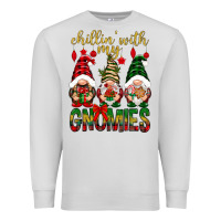 Dove Grey Chillin' with my gnomes Premium Sweatshirt - NancyCooperArtShop