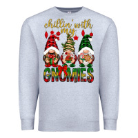 Heather Grey Chillin' with my gnomes Premium Sweatshirt - NancyCooperArtShop