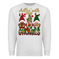 Oatmeal Heather Chillin' with my gnomes Premium Sweatshirt - NancyCooperArtShop