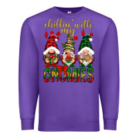 Purple Chillin' with my gnomes Premium Sweatshirt - NancyCooperArtShop