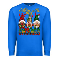 True Royal Chillin' with my gnomes Premium Sweatshirt - NancyCooperArtShop