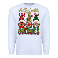 White Chillin' with my gnomes Premium Sweatshirt - NancyCooperArtShop