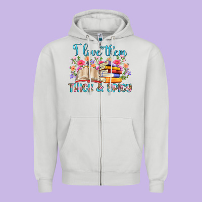 I Love Them Thick And Spicy Zipper Hoodie Designed By Artiststas