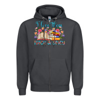 Smoke i love them thick and spicy Zipper Hoodie - Artiststas
