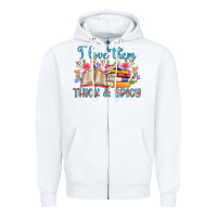 White i love them thick and spicy Zipper Hoodie - Artiststas
