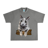 Tornado Russian Blue Cat Face Urban Heavy Tee - LillyAllenDesigns