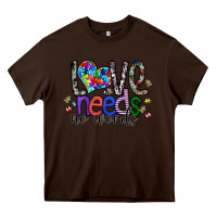 Chocolate Brown love need no words Heavy Core Tee - SublimationCraftShop