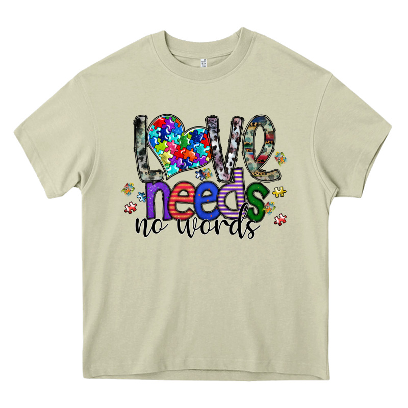 Love Need No Words Heavy Core Tee by SublimationCraftShop | Teevron
