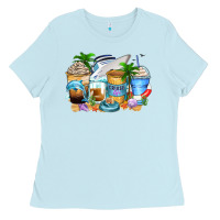 Baby Blue cruise life coffee cups Ladies Tee - Zillion Design Studio