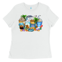 White cruise life coffee cups Ladies Tee - Zillion Design Studio