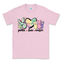 Bubblegum Pink peace love peeps Classic Tee - MaliasSmallBusiness