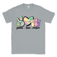 Heather Grey peace love peeps Classic Tee - MaliasSmallBusiness