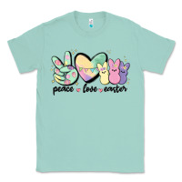 Seafoam peace love peeps Classic Tee - MaliasSmallBusiness