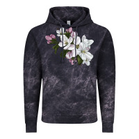 Cloud Black apple blossom Vintage Hoodie - LillyAllenDesigns