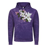 Cloud Purple apple blossom Vintage Hoodie - LillyAllenDesigns