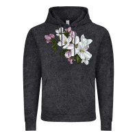 Vintage Black apple blossom Vintage Hoodie - LillyAllenDesigns