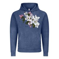 Vintage Denim apple blossom Vintage Hoodie - LillyAllenDesigns