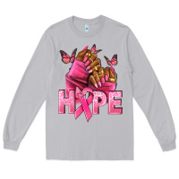 Moon Dust Hope Breast Cancer nails Long Sleeve Tee - NancyCooperArtShop