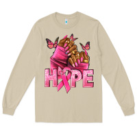 Mushroom Hope Breast Cancer nails Long Sleeve Tee - NancyCooperArtShop